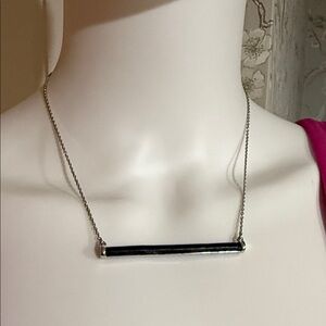 Elegant Black Bar Necklace